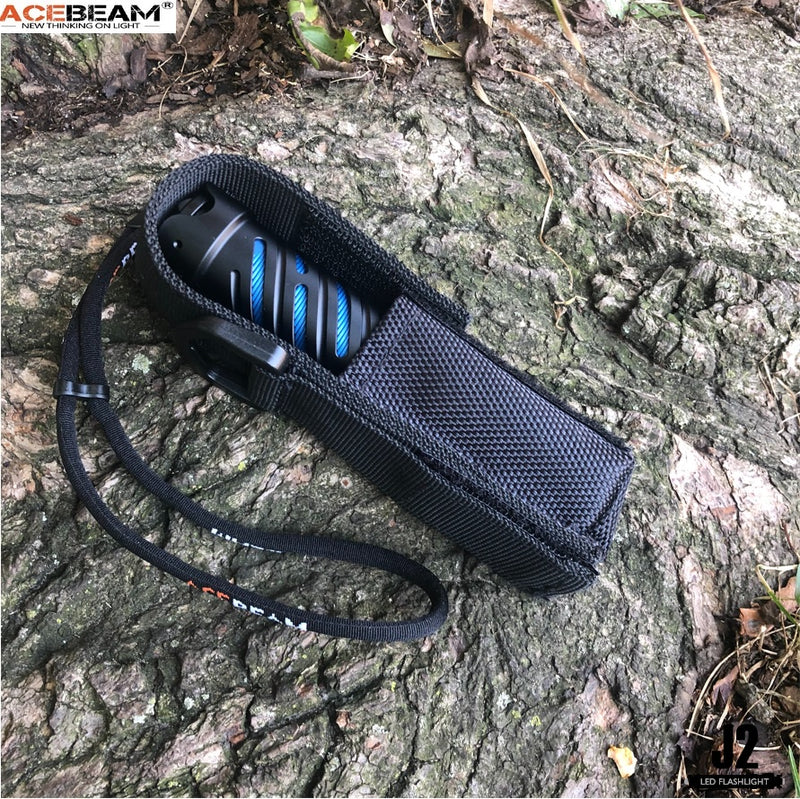 Acebeam E70-AL Compact EDC LED flashlight with 4600 lumens with holster.
