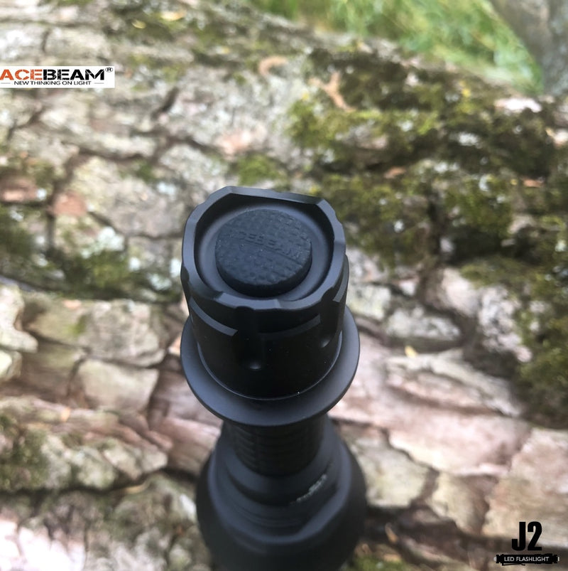 Acebeam L19 V2.0 flashlight with tail cap.