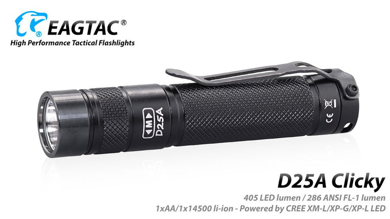 EagTac D25A Clicky RC MK II Pocket LED Flashlight