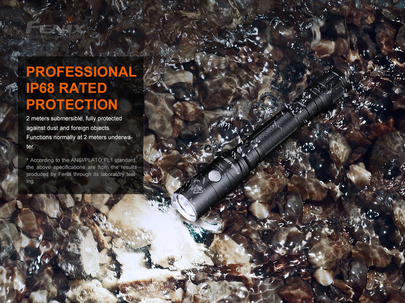 Fenix LD22 V2.0 800 lumens Multipurpose Outdoor Flashlight with professional IP68 Rated Protection.