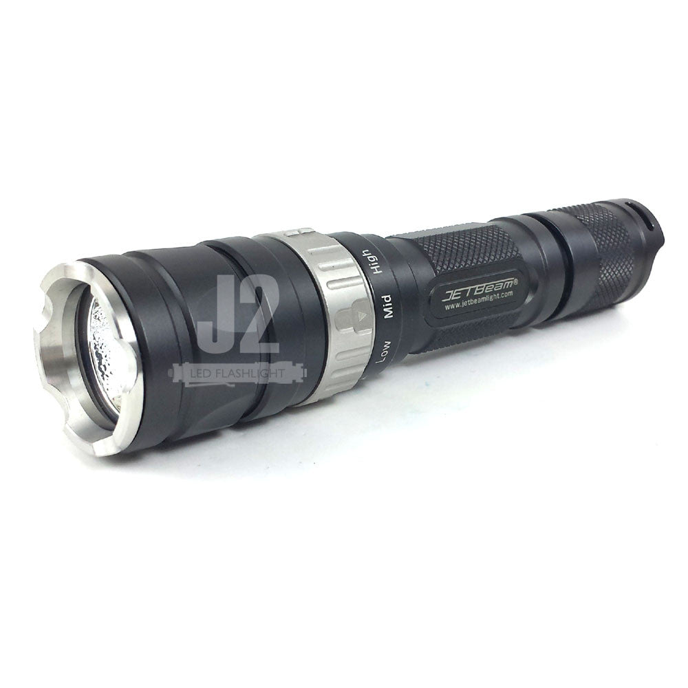 JETBeam RRT-2 LED Flashlight + Nitecore Micro-USB 2600mAh 18650 Rechargeable Battery