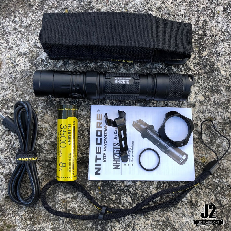 Nitecore MH12GTS Ultra Compact Dual Fuel Search Light with 1800 lumens long throw