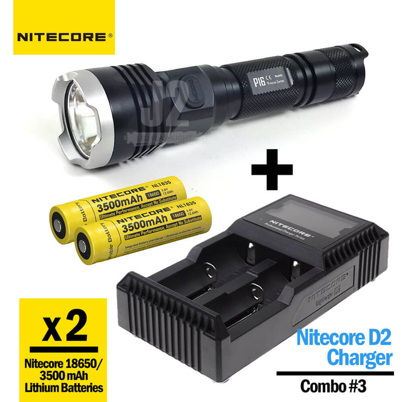 Nitecore P16 Flashlight & Charger Combos