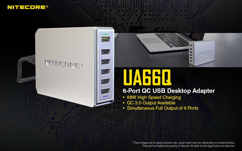 Nitecore UA66Q  port QC USB desktop adapter