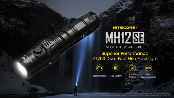 Nitecore MH12SE Superior Performance 21700 Dual Fuel Elite Flashlight.t