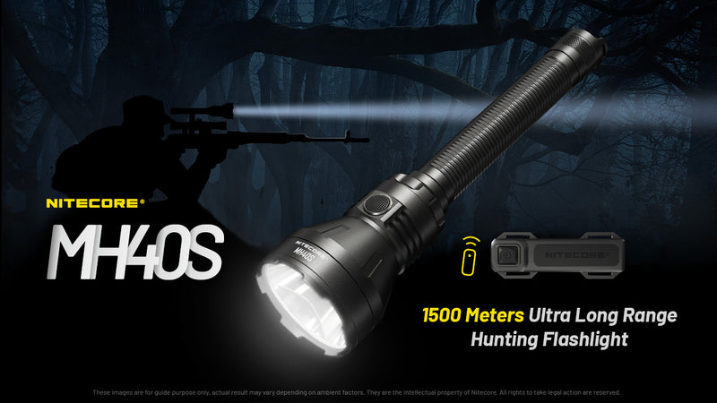 Nitecore MH40S 1500 meters Ultra Long Range hunting Flashlight.