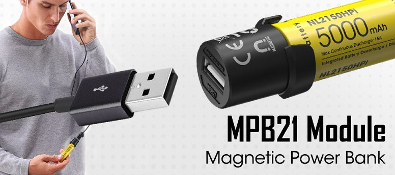 NITECORE MPB21 21700 Intelligent Battery System with Nitecore NL2150HPi battery