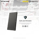 Nitecore GEN2 NB10000 ultralight weight carbon fiber energy brick is safe and reliable.f