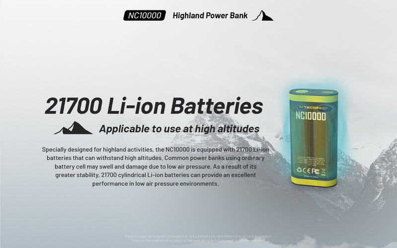Nitecore NC10000 Highland Power Bank with 21700 Li-ion Batteries.