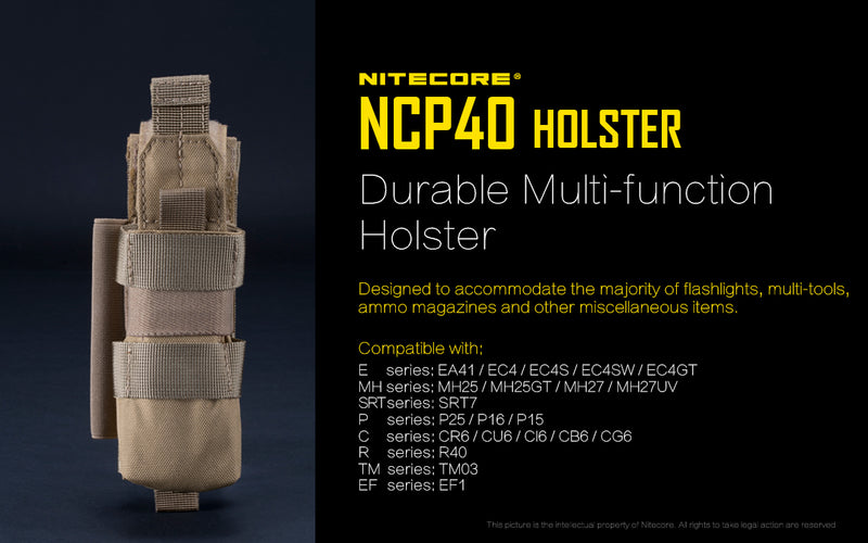 Nitecore NCP40 Holster Durable Multi Function Holster.