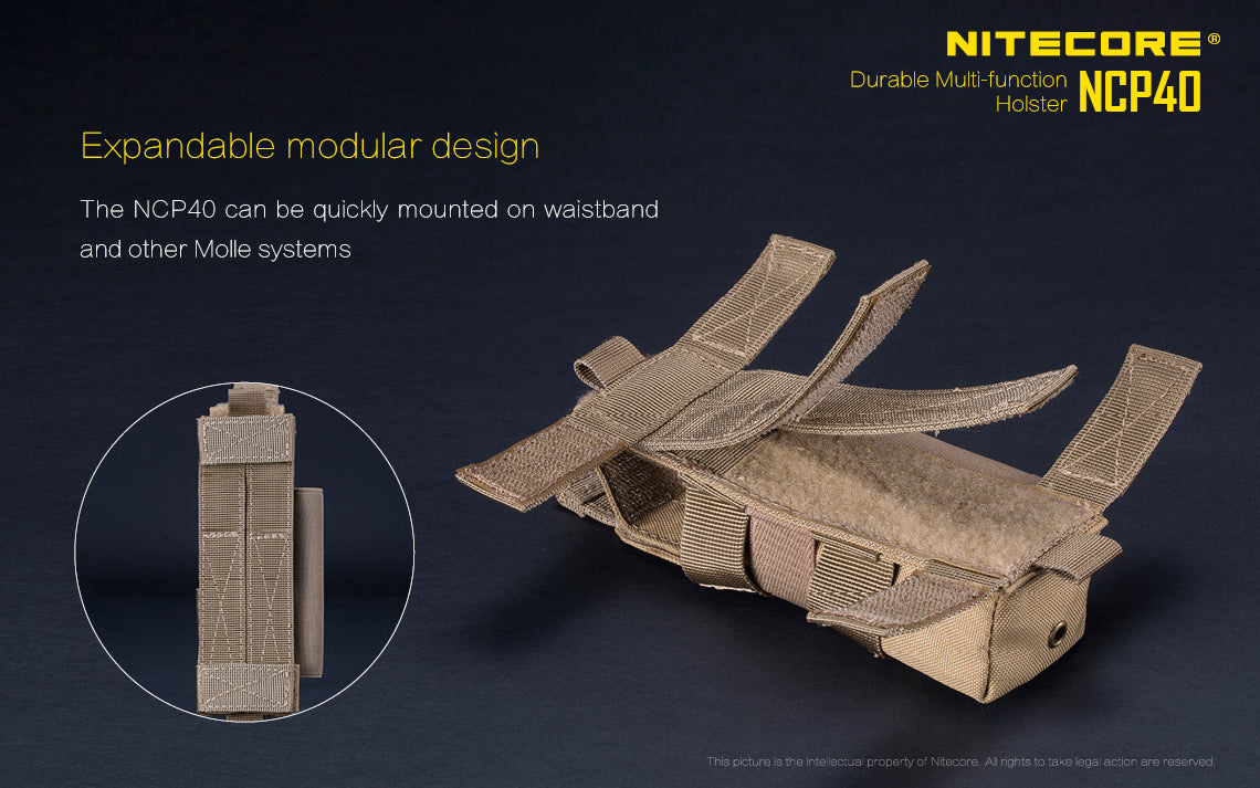 Nitecore NCP40 Holster Durable Multi Function Holster with expandable modular design.