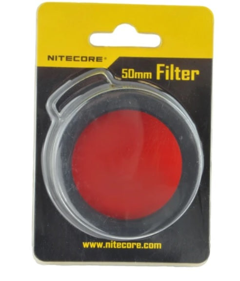 Nitecore NFR50 filter with packaging.