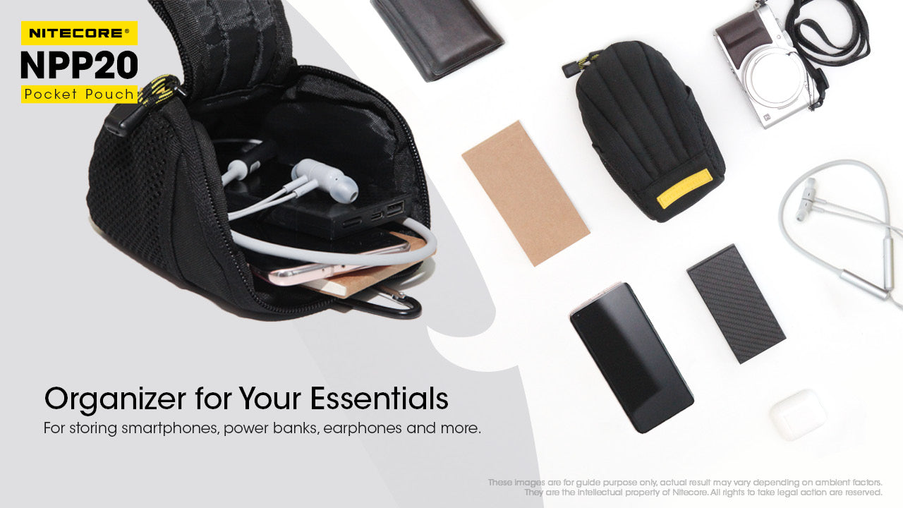 Nitecore NPP20 Pocket Pouch with organizer for your essentials.
