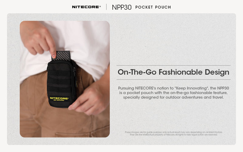 Nitecore NDP30 Pocket Pouch with on the go fashionable design.