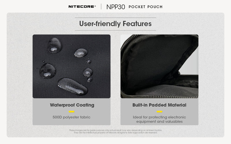 Nitecore NDP30 Pocket Pouch with user friendly features.