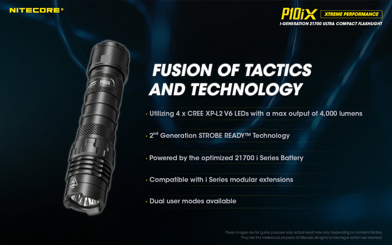 Nitecore P1iX i-Generation 21700 Ultra Compact Flashlight with fusion of tactics and technology
