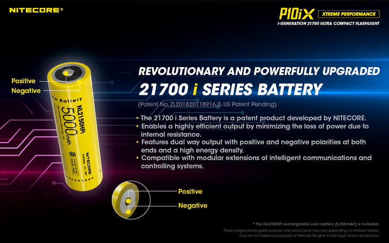 Nitecore P1iX i-Generation 21700 Ultra Compact Flashlight with revolutionary and powerfully upgraded 21700 i series battery.