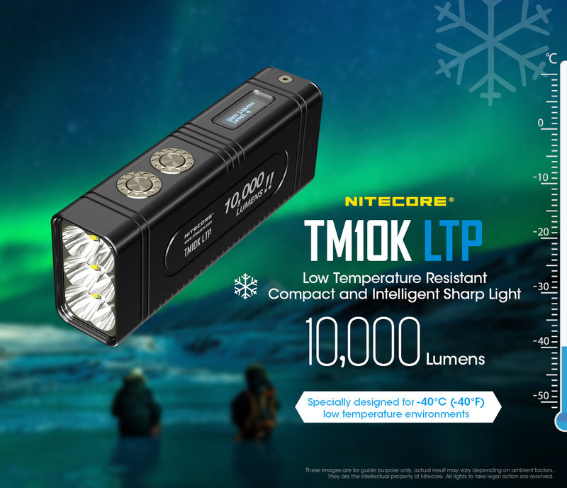 Nitecore TM10K LTP Low Temperature Resistant Compact and Intelligent Sharp Light with 10,000 lumens