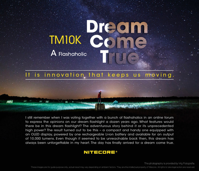 Nitecore TM10K LTP Low Temperature Resistant Compact and Intelligent Sharp Light with 10,000 lumens is a flashaholic dream come true
