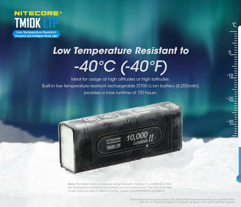 Nitecore TM10K LTP with Low Temperature Resistant to minus 40 celsius.