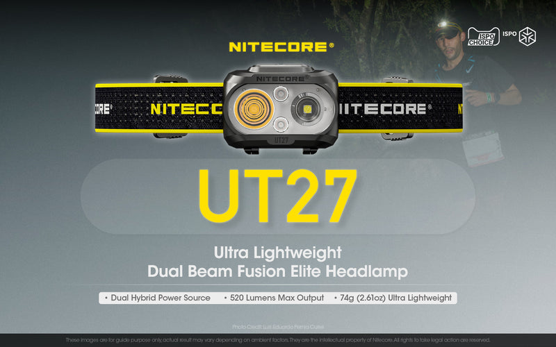 Nitecore UT27 Ultralight weight Dual Beam Fusion Headlamp