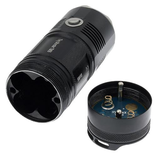 Nitecore TM06 Tactical LED Flashlight with 4 x Nitecore NL1823 2300 mAh 18650 lithium batteries