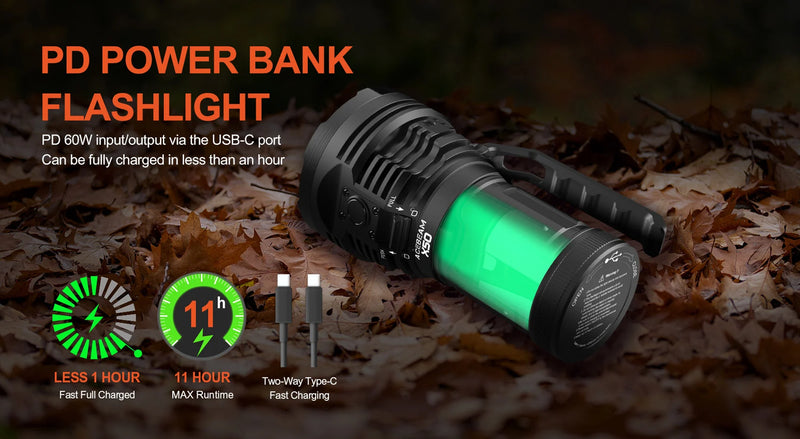 Acebeam X50 2.0 PD Power Bank Fast Charging Flashlight with 45,000 lumens
